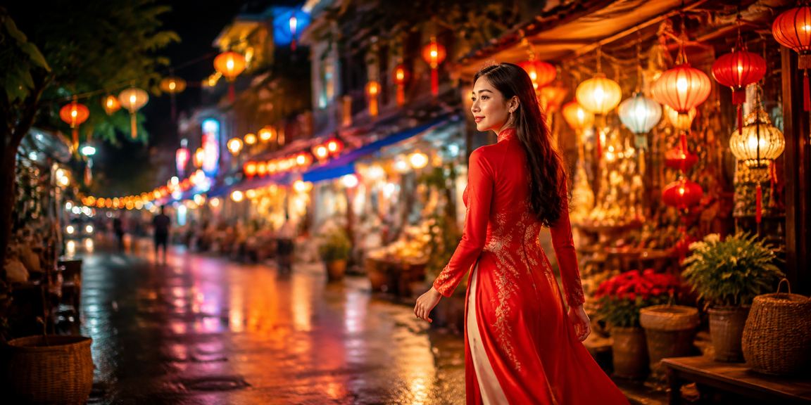 Phụ nữ mặc áo dài tại Buôn Ma Thuột tham gia casino trực tuyến qua laptop