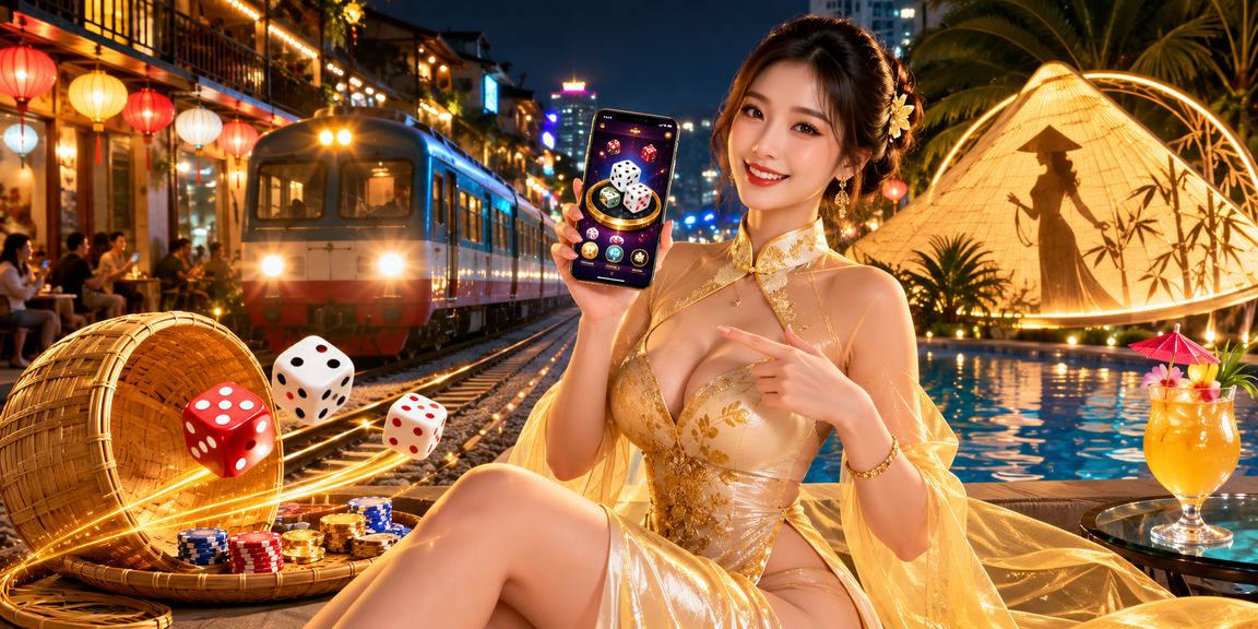 Cô gái Hà Nội trong trang phục áo dài chơi tài xỉu trực tuyến trên điện thoại