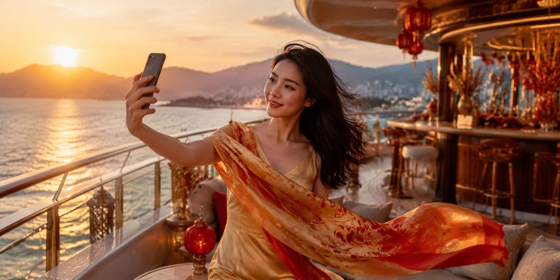 Người dùng xem xổ số trực tuyến trên điện thoại tại bãi biển Nha Trang